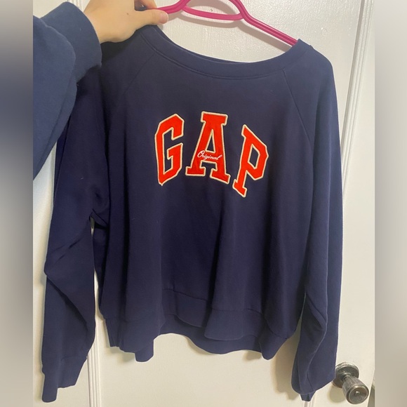 Gap navy blue oversized crew neck, size large - Picture 2 of 2